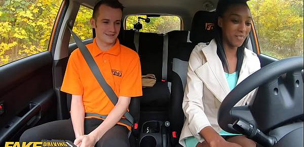  FakeDrivingSchool Ebony Brit Asia Rae Gets Stuck and Fucked